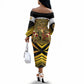 African 50th Anniversary Wedding Off The Shoulder Long Sleeve Dress Mom and Dad - A Love That Built A Legacy
