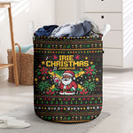 Jamaica Christmas Irie Laundry Basket Jamaican Santa Flag Reggae Vibes