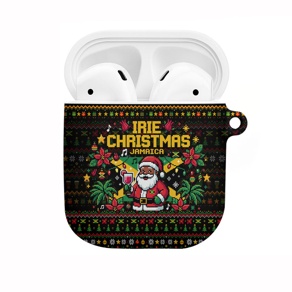 Jamaica Christmas Irie AirPods Case Jamaican Santa Flag Reggae Vibes