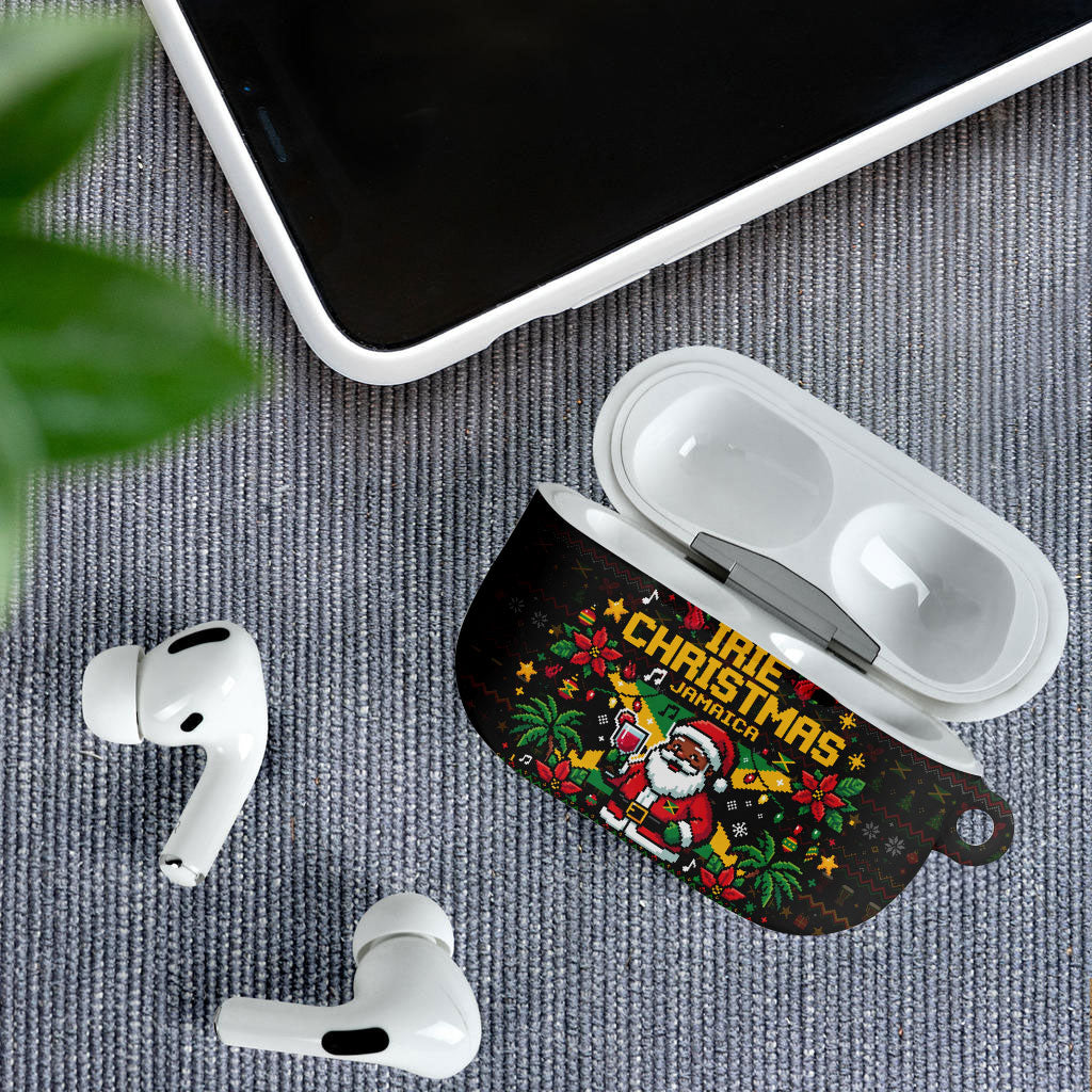 Jamaica Christmas Irie AirPods Case Jamaican Santa Flag Reggae Vibes