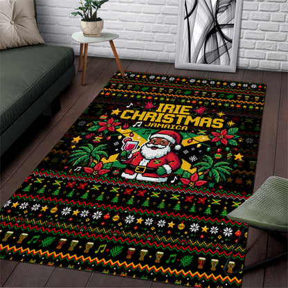 Jamaica Christmas Irie Area Rug Jamaican Santa Flag Reggae Vibes
