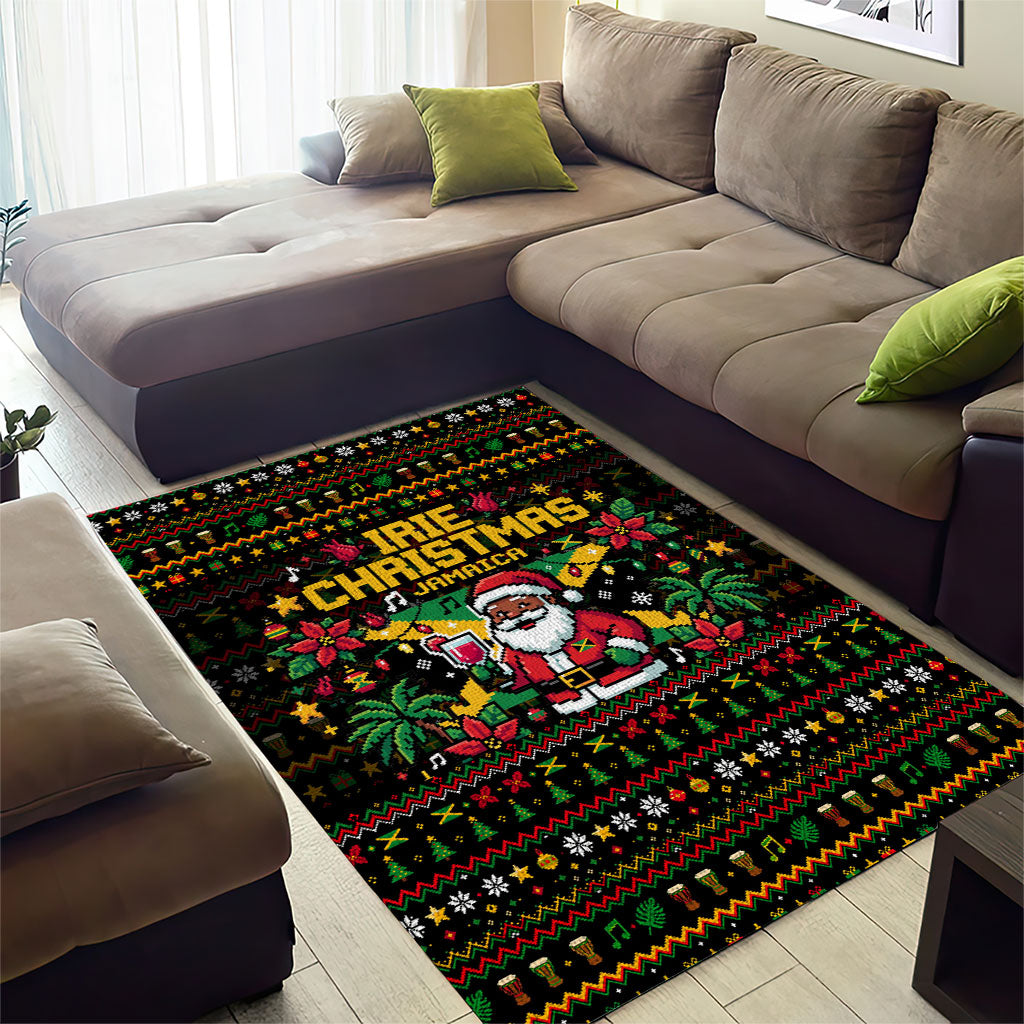 Jamaica Christmas Irie Area Rug Jamaican Santa Flag Reggae Vibes