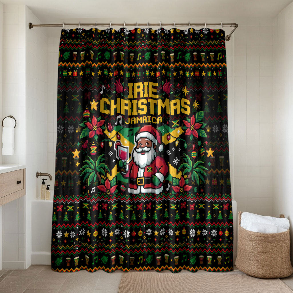 Jamaica Christmas Irie Bathroom Set Jamaican Santa Flag Reggae Vibes