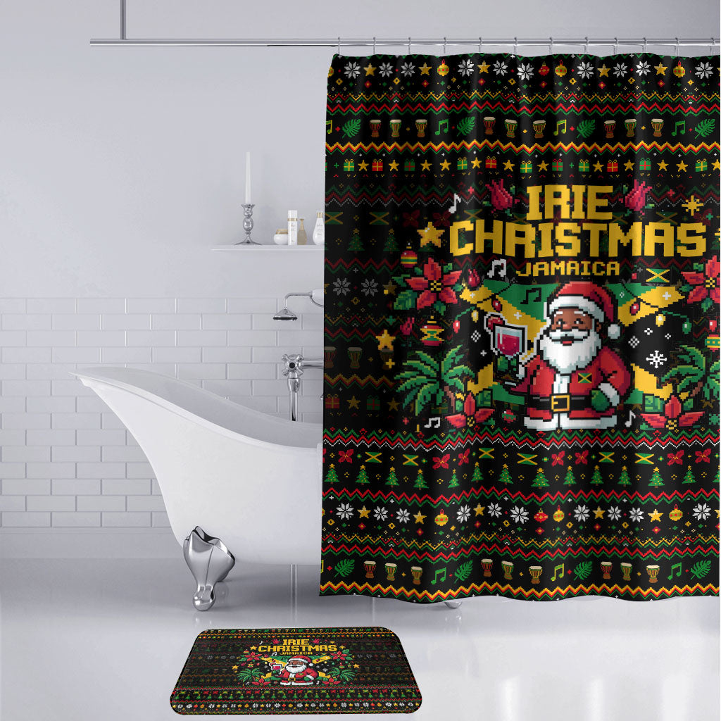 Jamaica Christmas Irie Bathroom Set Jamaican Santa Flag Reggae Vibes