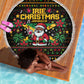Jamaica Christmas Irie Beach Blanket Jamaican Santa Flag Reggae Vibes