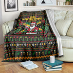 Jamaica Christmas Irie Blanket Jamaican Santa Flag Reggae Vibes