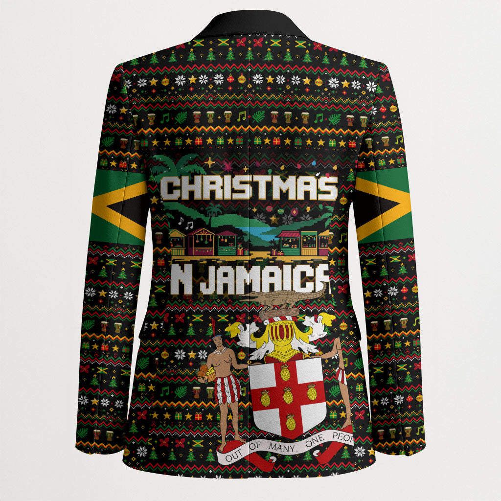 Jamaica Christmas Irie Blazer Jamaican Santa Flag Reggae Vibes