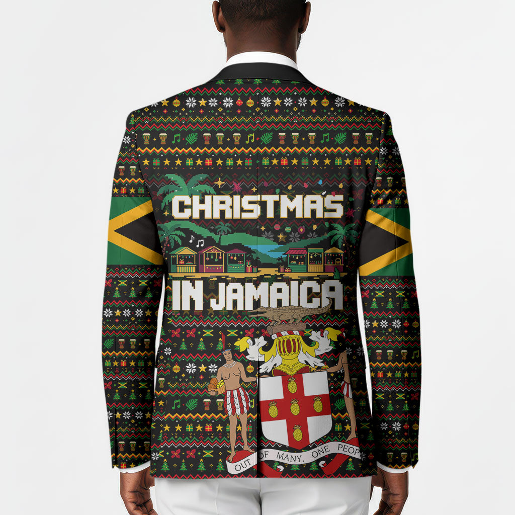 Jamaica Christmas Irie Blazer Jamaican Santa Flag Reggae Vibes