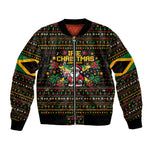 Jamaica Christmas Irie Bomber Jacket Jamaican Santa Flag Reggae Vibes