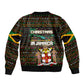 Jamaica Christmas Irie Bomber Jacket Jamaican Santa Flag Reggae Vibes