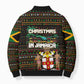 Jamaica Christmas Irie Bomber Puffer Jacket Jamaican Santa Flag Reggae Vibes