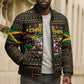 Jamaica Christmas Irie Bomber Puffer Jacket Jamaican Santa Flag Reggae Vibes