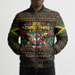 Jamaica Christmas Irie Bomber Puffer Jacket Jamaican Santa Flag Reggae Vibes
