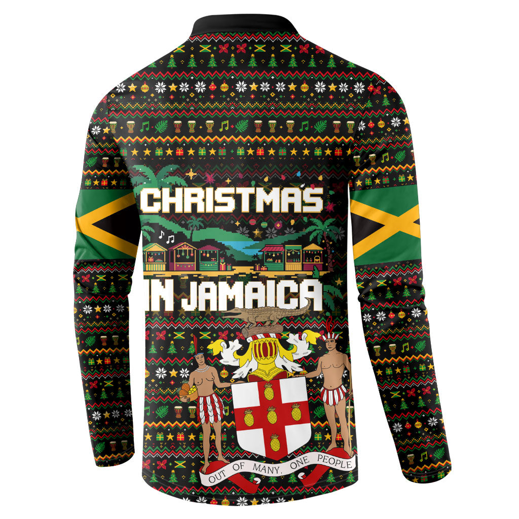 Jamaica Christmas Irie Button Sweatshirt Jamaican Santa Flag Reggae Vibes