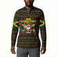 Jamaica Christmas Irie Button Sweatshirt Jamaican Santa Flag Reggae Vibes