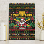 Jamaica Christmas Irie Canvas Wall Art Jamaican Santa Flag Reggae Vibes