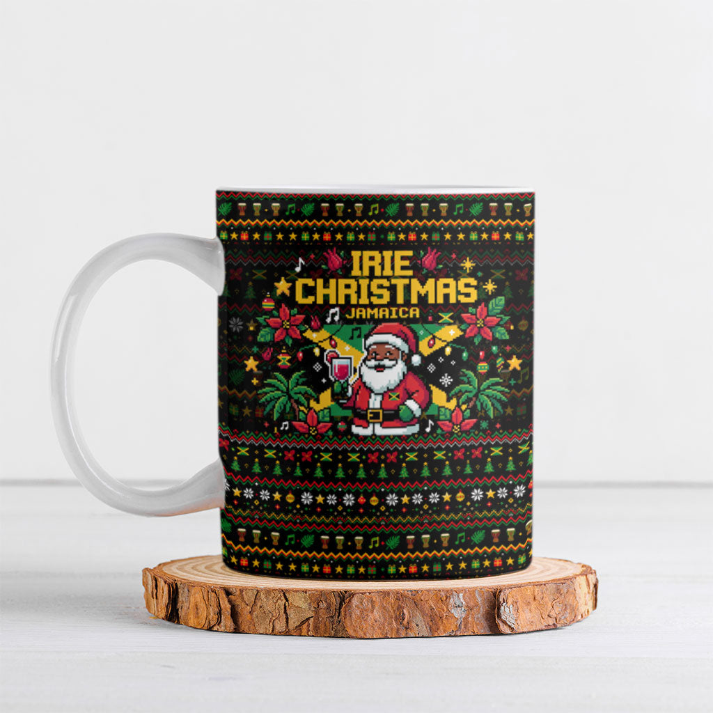Jamaica Christmas Irie Ceramic Mug Jamaican Santa Flag Reggae Vibes