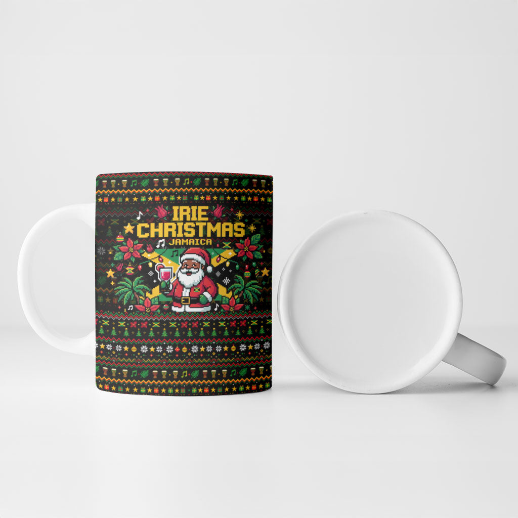 Jamaica Christmas Irie Ceramic Mug Jamaican Santa Flag Reggae Vibes