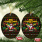 Jamaica Christmas Irie Ceramic Ornament Jamaican Santa Flag Reggae Vibes