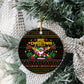 Jamaica Christmas Irie Ceramic Ornament Jamaican Santa Flag Reggae Vibes