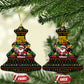 Jamaica Christmas Irie Ceramic Ornament Jamaican Santa Flag Reggae Vibes