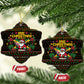 Jamaica Christmas Irie Ceramic Ornament Jamaican Santa Flag Reggae Vibes
