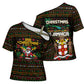 Jamaica Christmas Irie Cross Shoulder Shirt Jamaican Santa Flag Reggae Vibes