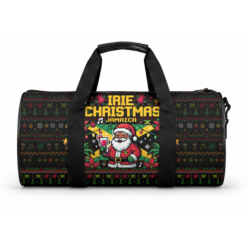 Jamaica Christmas Irie Duffle Bag Jamaican Santa Flag Reggae Vibes