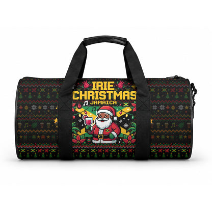 Jamaica Christmas Irie Duffle Bag Jamaican Santa Flag Reggae Vibes