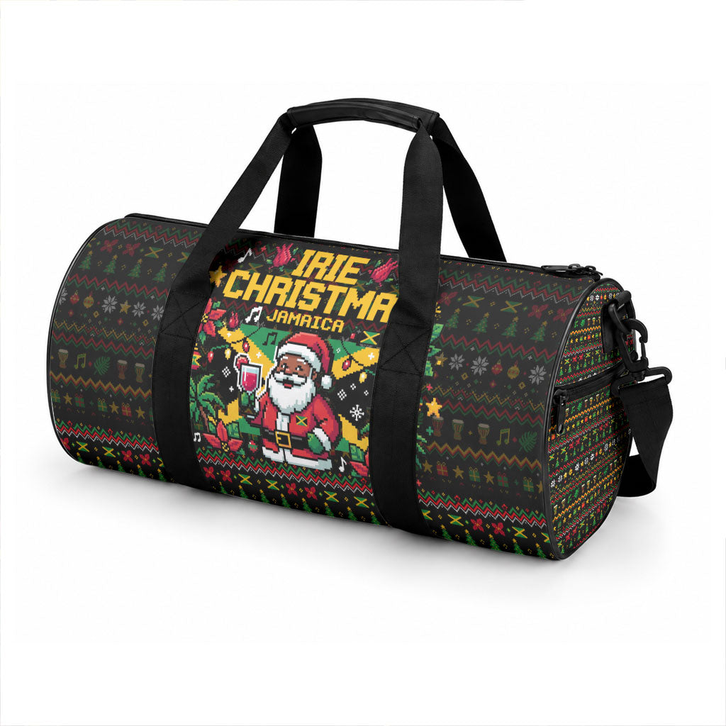 Jamaica Christmas Irie Duffle Bag Jamaican Santa Flag Reggae Vibes