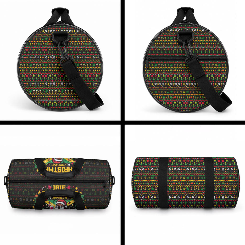 Jamaica Christmas Irie Duffle Bag Jamaican Santa Flag Reggae Vibes