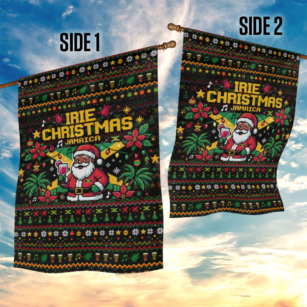 Jamaica Christmas Irie Garden Flag Jamaican Santa Flag Reggae Vibes