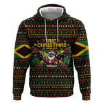 Jamaica Christmas Irie Hoodie Jamaican Santa Flag Reggae Vibes