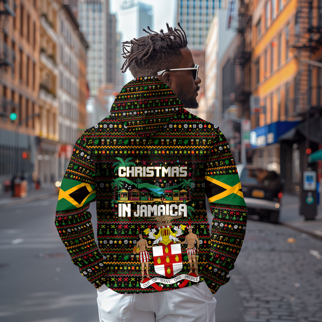 Jamaica Christmas Irie Hoodie Jamaican Santa Flag Reggae Vibes