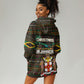 Jamaica Christmas Irie Hoodie Dress Jamaican Santa Flag Reggae Vibes