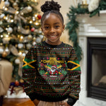 Jamaica Christmas Irie Kid Ugly Christmas Sweater Jamaican Santa Flag Reggae Vibes
