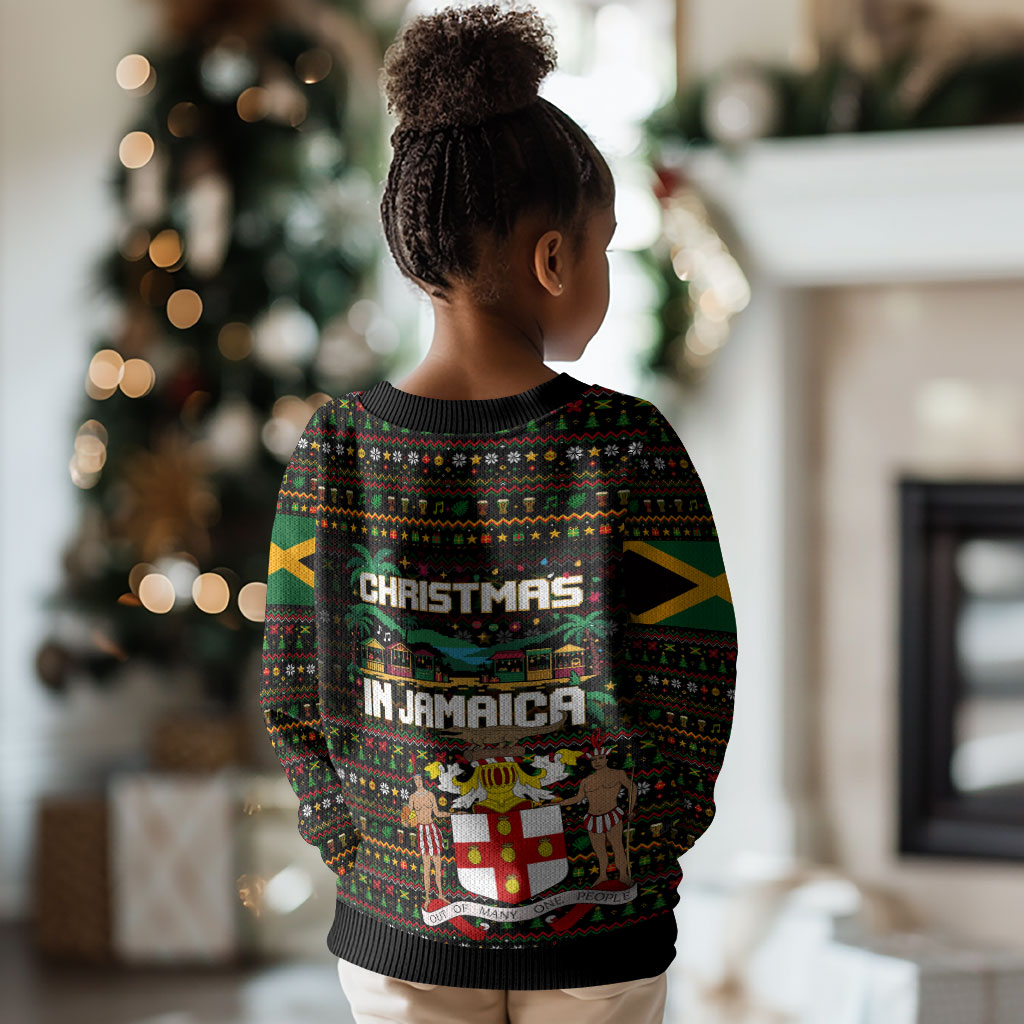 Jamaica Christmas Irie Kid Ugly Christmas Sweater Jamaican Santa Flag Reggae Vibes