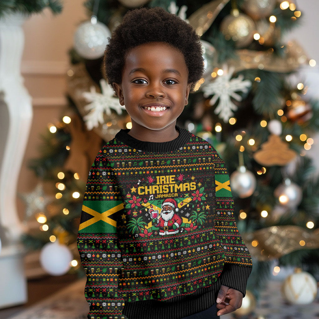 Jamaica Christmas Irie Kid Ugly Christmas Sweater Jamaican Santa Flag Reggae Vibes