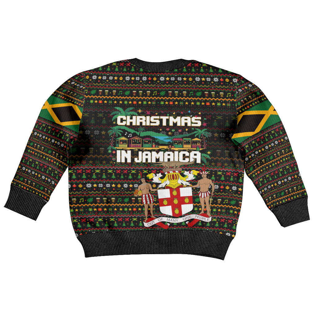 Jamaica Christmas Irie Kid Ugly Christmas Sweater Jamaican Santa Flag Reggae Vibes