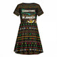 Jamaica Christmas Irie Kid Short Sleeve Dress Jamaican Santa Flag Reggae Vibes