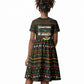 Jamaica Christmas Irie Kid Short Sleeve Dress Jamaican Santa Flag Reggae Vibes