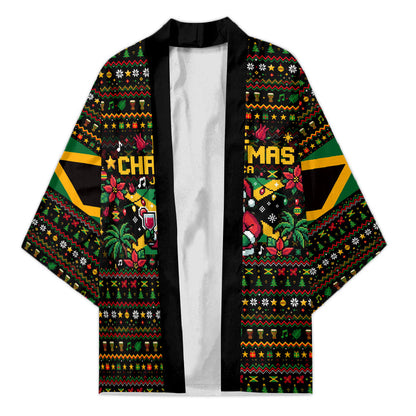 Jamaica Christmas Irie Kimono Jamaican Santa Flag Reggae Vibes