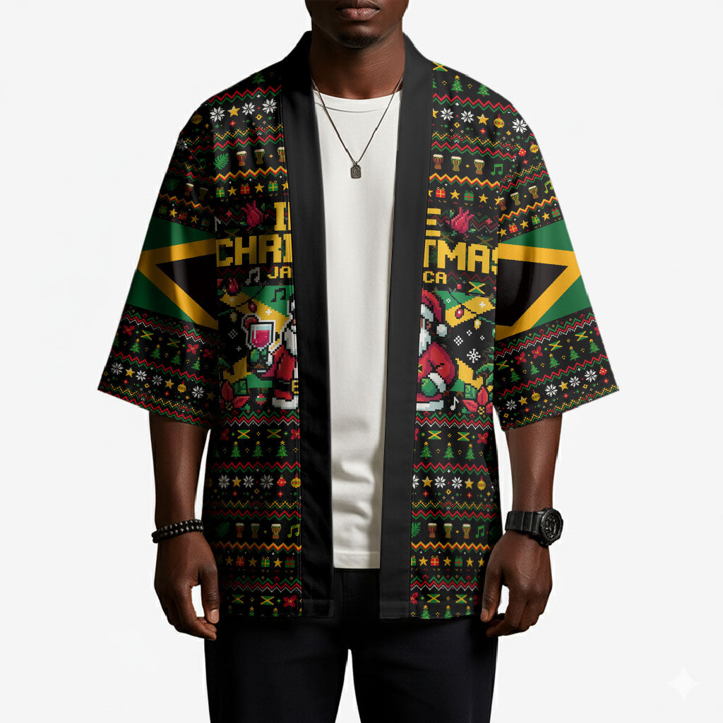 Jamaica Christmas Irie Kimono Jamaican Santa Flag Reggae Vibes