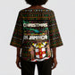 Jamaica Christmas Irie Kimono Sleeve Blouse Jamaican Santa Flag Reggae Vibes