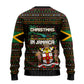 Jamaica Christmas Irie Ugly Christmas Sweater Jamaican Santa Flag Reggae Vibes