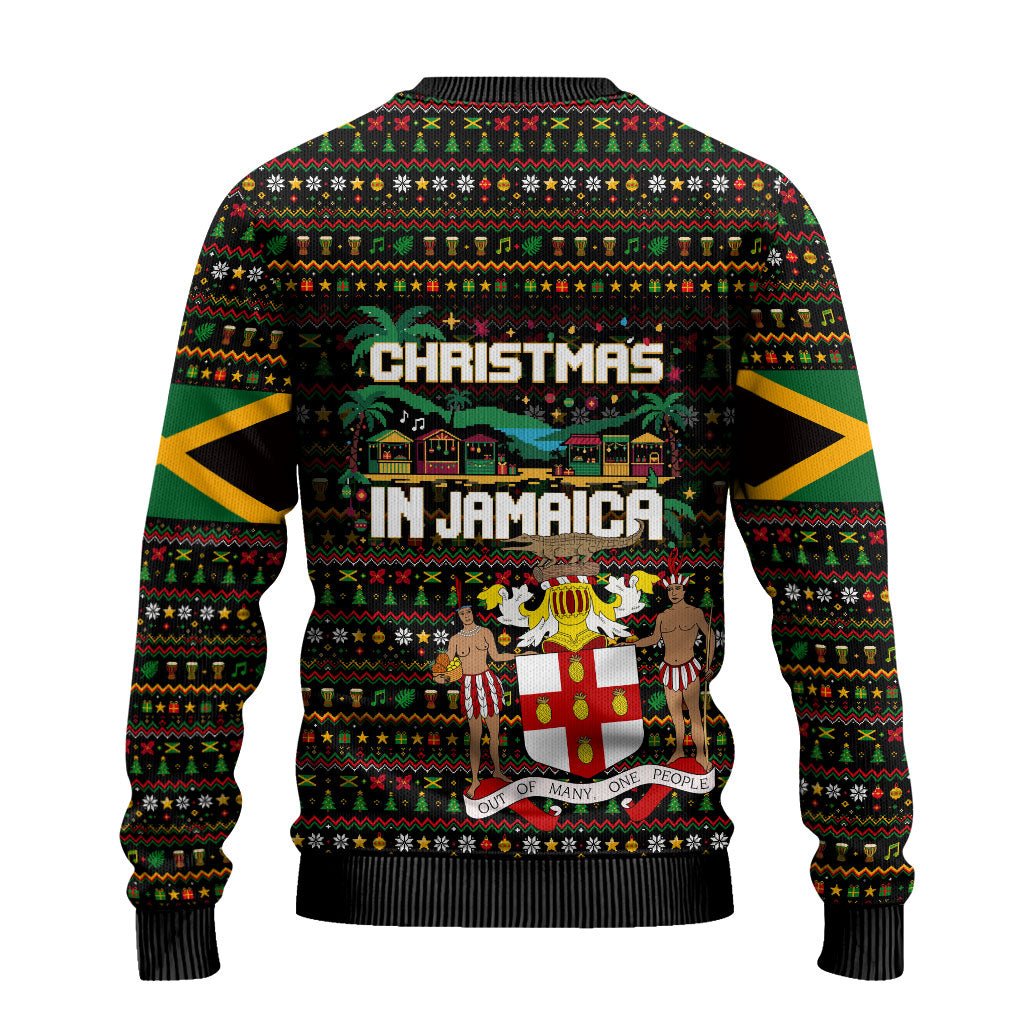 Jamaica Christmas Irie Ugly Christmas Sweater Jamaican Santa Flag Reggae Vibes
