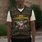 Jamaica Christmas Irie Christmas Knitted V-Neck Vest Jamaican Santa Flag Reggae Vibes