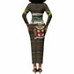 Jamaica Christmas Irie Long Sleeve Bodycon Dress Jamaican Santa Flag Reggae Vibes