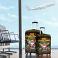 Jamaica Christmas Irie Luggage Cover Jamaican Santa Flag Reggae Vibes