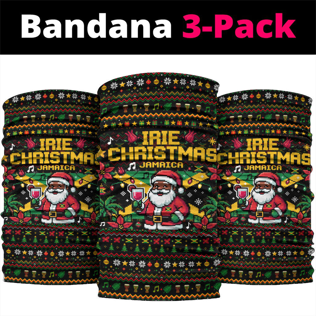 Jamaica Christmas Irie Neck Gaiter Jamaican Santa Flag Reggae Vibes